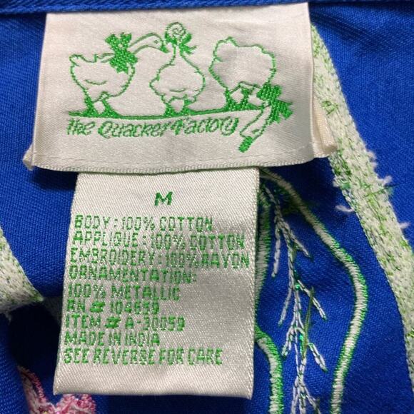 The Quacker Factory Embroidered Floral Jacket Women Sz Medium Full Zip Colorful - Picture 8 of 8